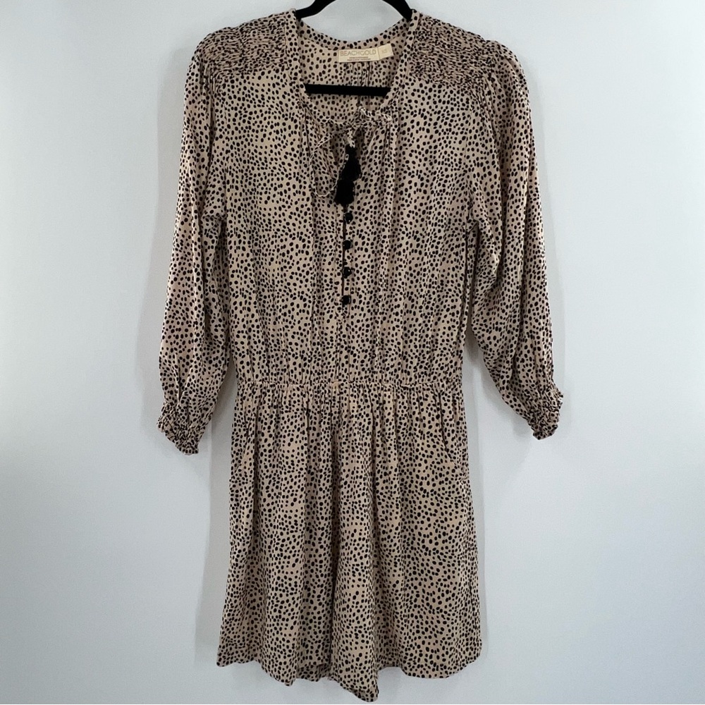Anthropoplogie Beachgold Chelsea Romper Long Sleeve Animal Print size XS - Picture 3 of 10